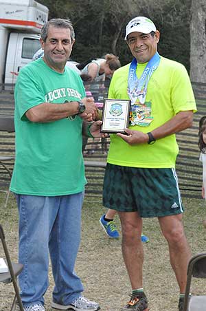 Carlos Reyes, Spring - 340.6 miles (Every Seabrook Lucky Trail Marathon and 6 half marathons)
